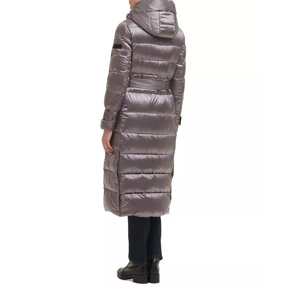 NWT Karl Lagerfeld Paris Hooded Down Long Puffer Coat Size Small - Picture 3 of 4